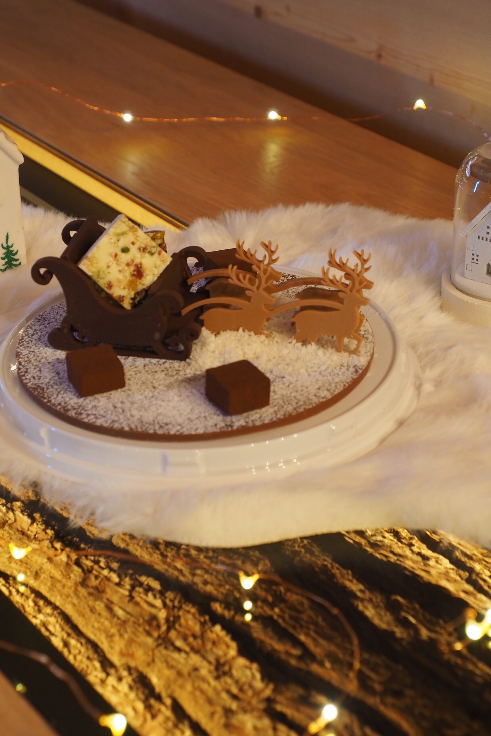 Traîneau (garni mendiants et pavés glacé)